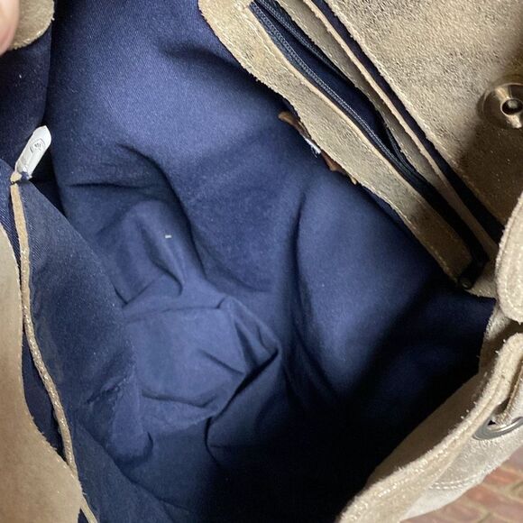 Cofi Genuine Leather Brushed Gold Metallic Hobo Shoulder Bag - Picture 6 of 8